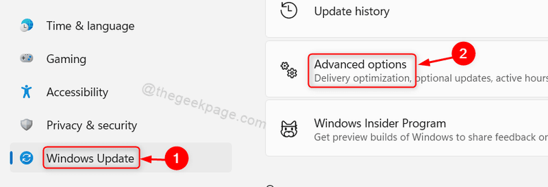 A Windows Update speciális beállításai Win11