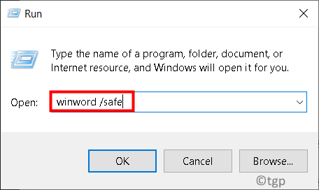 Käivitage Microsoft Word Min
