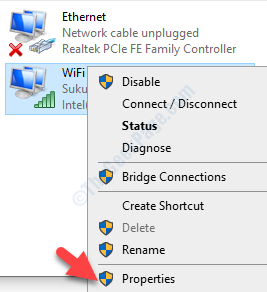 Ağ Bağlantıları Aktif Wifi Bağlantısı Sağ Tıklama Özellikleri