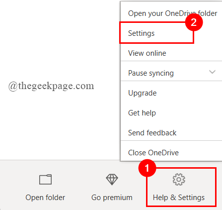 Nastavitve Onedrive Min