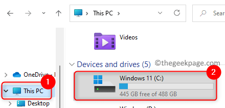 Šis PC Select C Drive Min