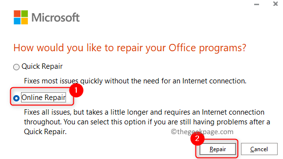 Tiešsaistes remonts Ms Office min