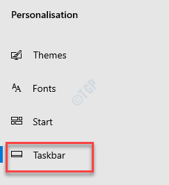 Instellingen Personalisatie Taakbalk
