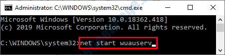 Wuauserv 시작