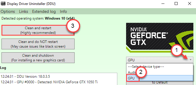 Ponovno pokretanje GPU-a Min