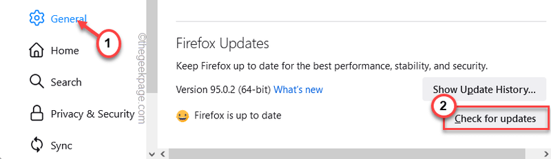 Herstart om Firefox bij te werken Min