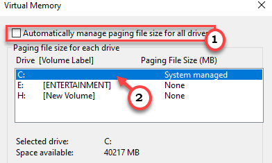 Administrar automáticamente el archivo de paginación Virtual Ram Min