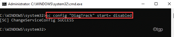 Diagtrack deshabilitado mínimo