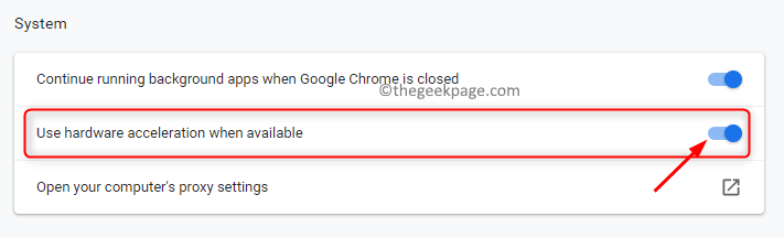 האצת חומרה של Chrome Enable Disable Min