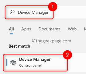 פתח את מנהל ההתקנים Windows Min