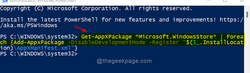 Powershell ponovno registrirajte Ms Store 11zon