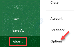 Ms Excel File Περισσότερες επιλογές