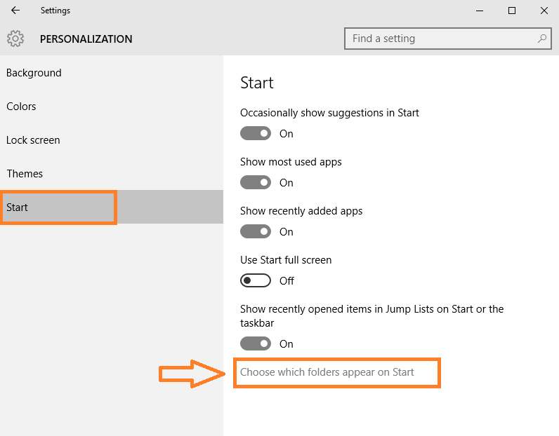 wähle-ordner-startmenü-windows10