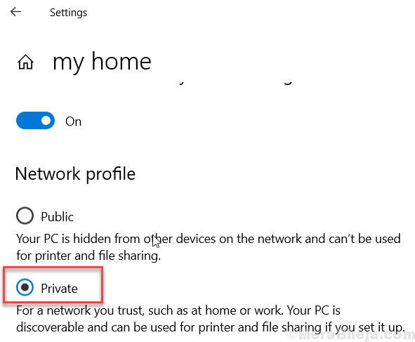 Chnage สาธารณะ ส่วนตัว Windows 10 นาที
