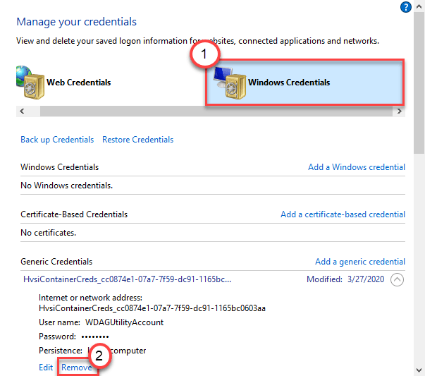 Windows Credential Remove Min