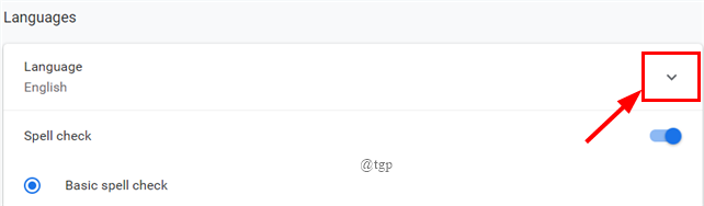 Chrome Lang dropdown