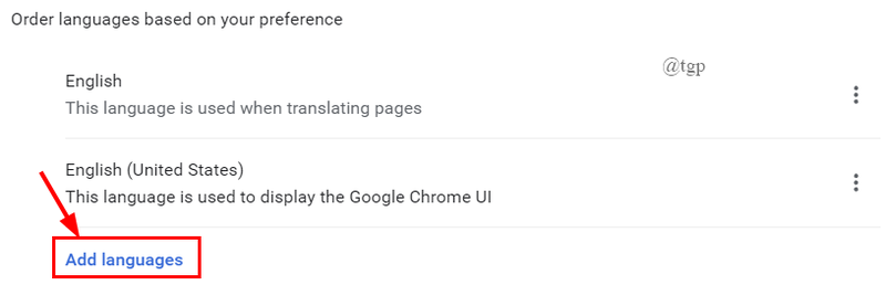 Chrome Lägg till språk
