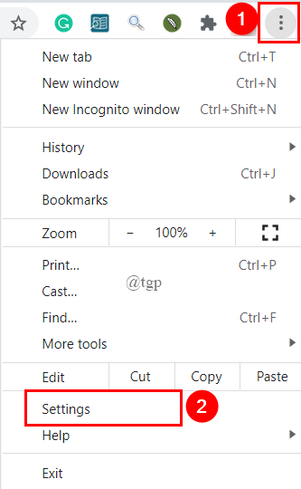 Chrome-inställningar