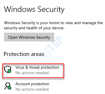 Zaščita pred virusi in grožnjami v območjih varnosti sistema Windows