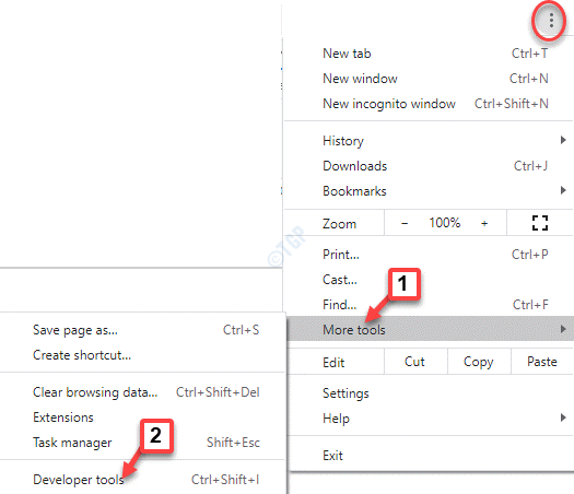 Chrome Three Dots More Tools Ferramentas do desenvolvedor
