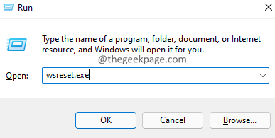 Wsreset Exe
