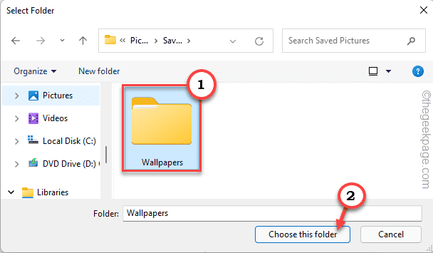Hintergrundbilder Wählen Sie diesen Ordner
