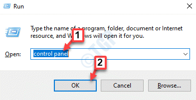 Kör kommandokontrollpanelen Ok