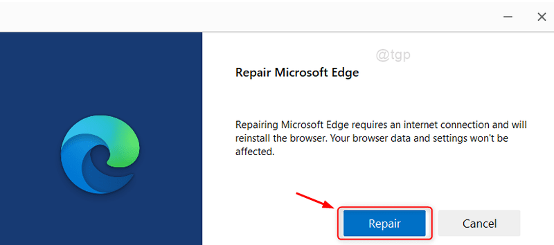 ซ่อมหน้าต่าง Ms Edge Win11