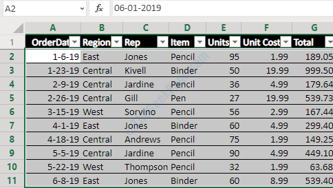 Archivo en línea de Excel Anule la selección primero y luego vuelva a seleccionar los datos para copiar y pegar