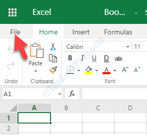 Ficha Archivo en línea de Excel