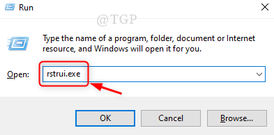 Exécutez Rstrui.exe pour la restauration du système