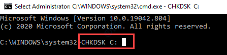 Chkdsk C Min
