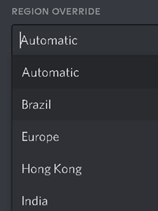 Discord balso kanalo regiono nepaisymas Min
