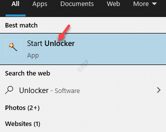 Windows Search Unlocker Indítsa el az Unlocker programot