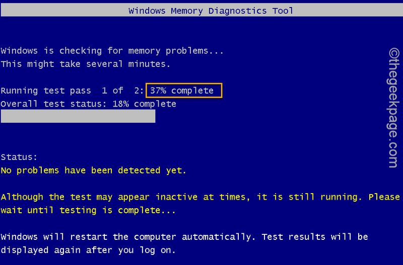 Windows 메모리 진단 실행 최소
