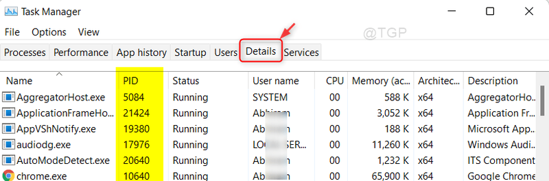 详细信息选项卡进程 ID 任务管理器 Win11 分钟