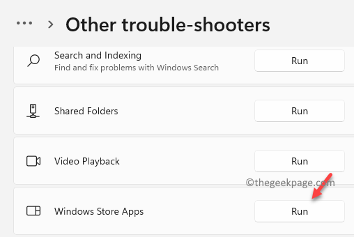 แก้ไขปัญหาตัวแก้ไขปัญหาอื่น ๆ เรียกใช้แอพ Windows Store