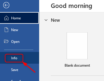 „Ms Word“ eikite į informaciją