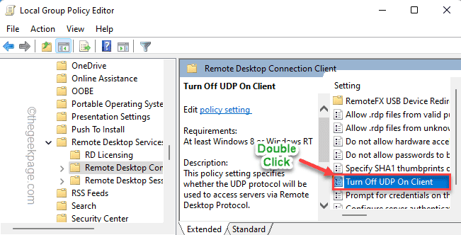قم بإيقاف تشغيل Udp Dc Min