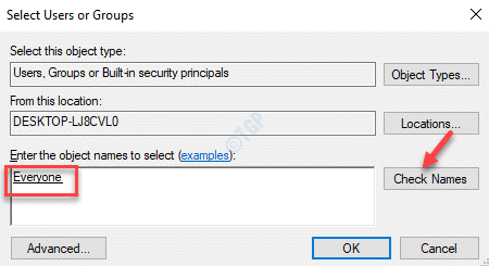 Seleccionar usuarios o grupos Verificar nombres Todos subrayados Ok