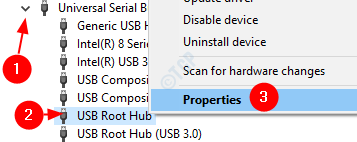 Свойства на USB Root Hub