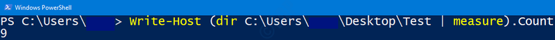 Powershell Sayım Komutu