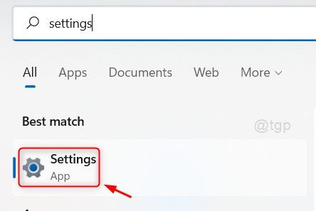 Ouvrir les paramètres à partir de Windows Search Win11 11zon