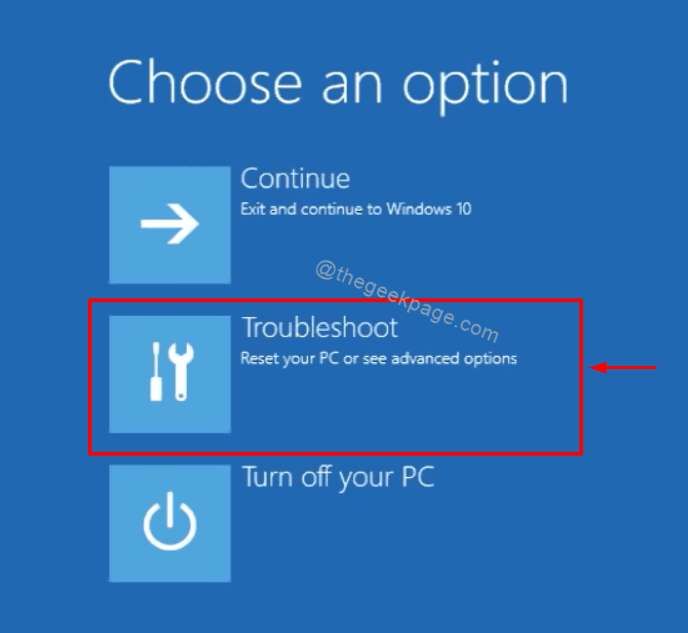 شاشة بدء التشغيل المتقدمة ، أعد تشغيل Win11 11zon