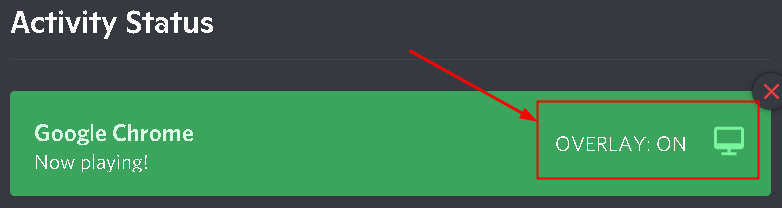 Discord Bekapcsolási átfedés az alkalmazásjátékhoz min