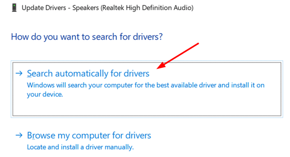 Buscar automáticamente Drivers Min