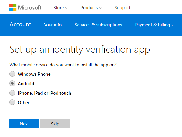 Verificare în 2 pași-windows-10-cod-de-securitate-aplicație-android