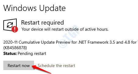 4 Windows 更新立即重启