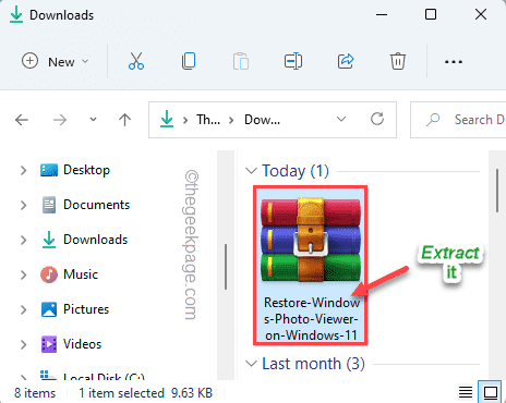 恢复 Windows 照片提取分钟