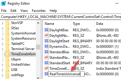 Dword (32 bitu) vērtība Pārdēvēt Realtimeisuniversāls